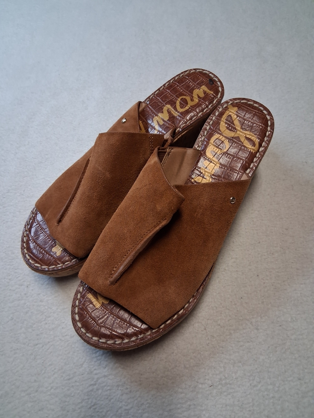 Sam Edelman Brown Suede Men's Slip-On Sandals